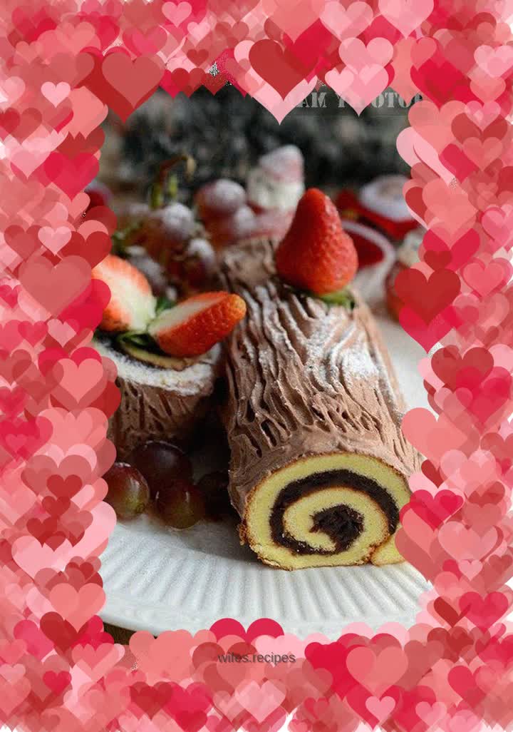 Christmas stump cake