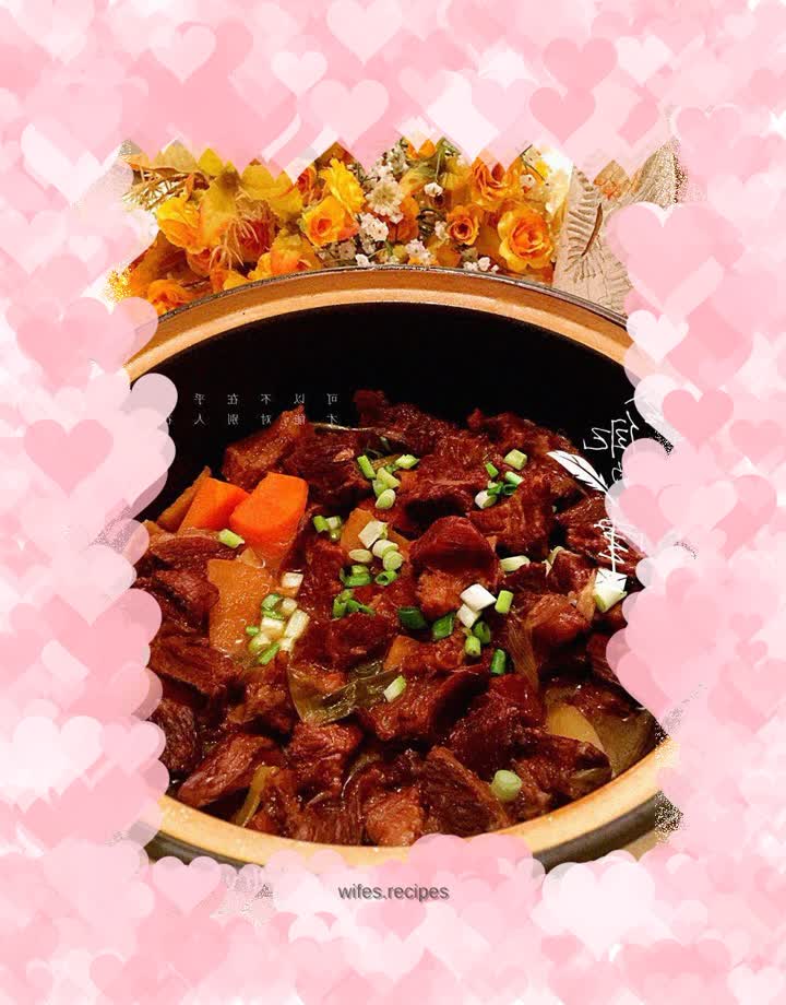 Beef roasted in red wine