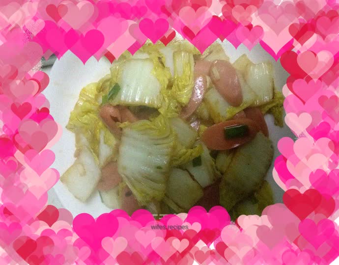 Stir-fried ham with cabbage