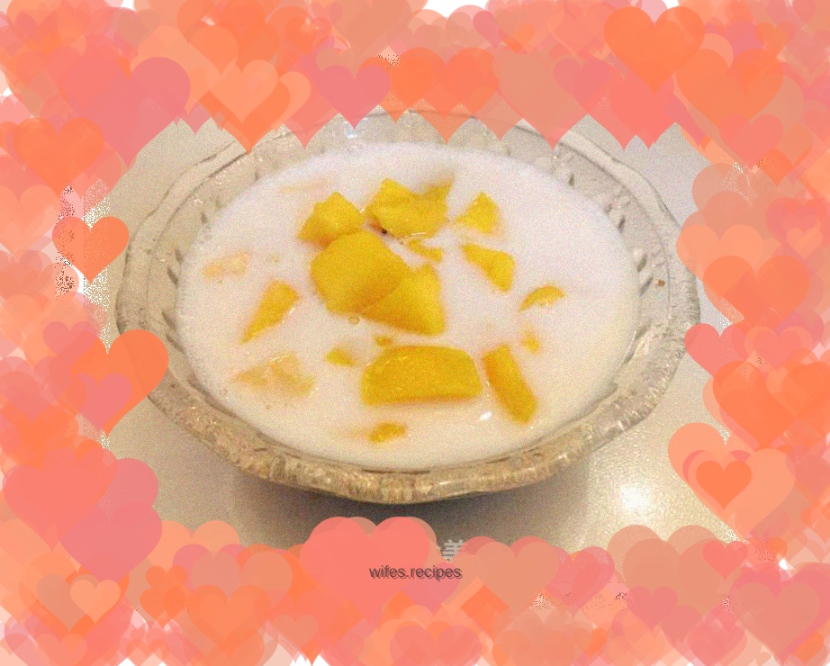 Mango and coconut milk sago