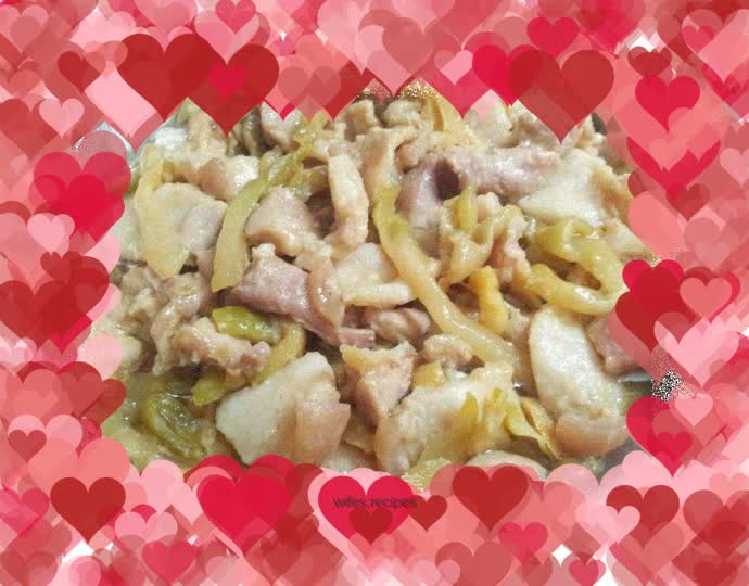 Steamed pork with pickled mustard