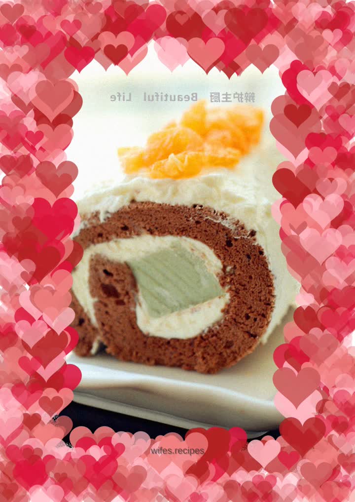 Matcha custard cocoa roll--the sweet taste of late autumn