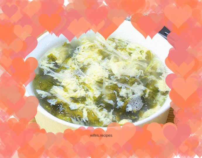 Seaweed and egg drop soup