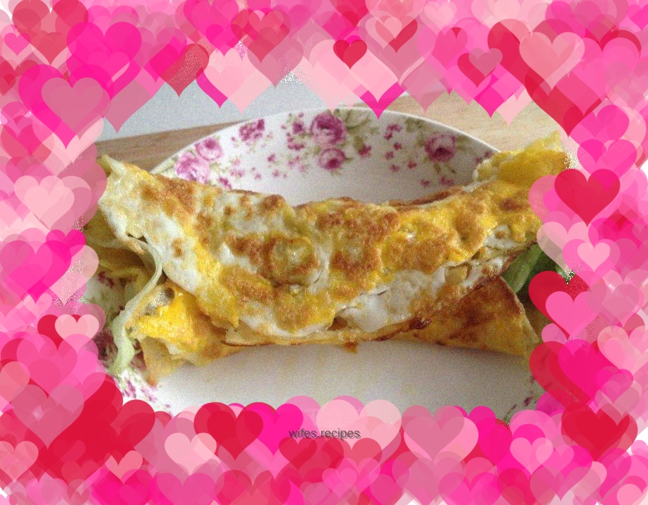 Ham, egg and multigrain pancakes