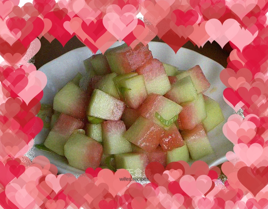 Cold watermelon rind