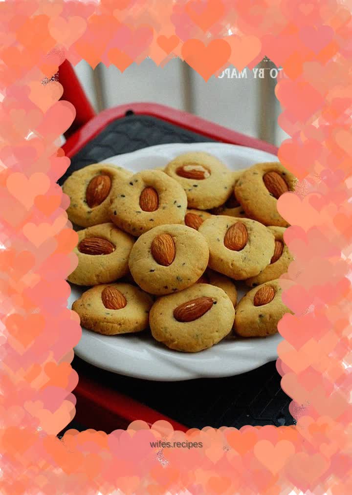 Black sesame almond cake