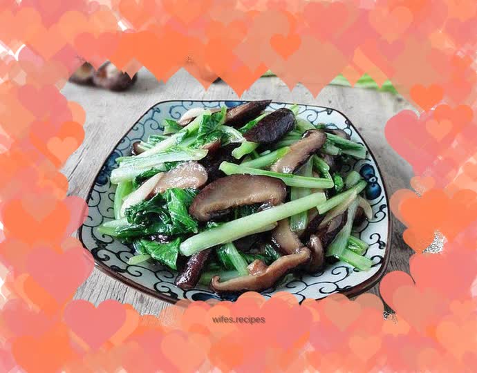 Stir-fried Chinese cabbage with mushrooms