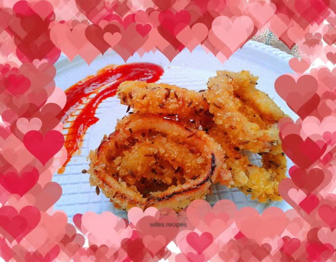 Delicious snack---cumin squid rings