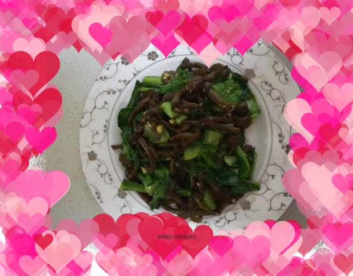 Stir-fried cabbage with mushrooms