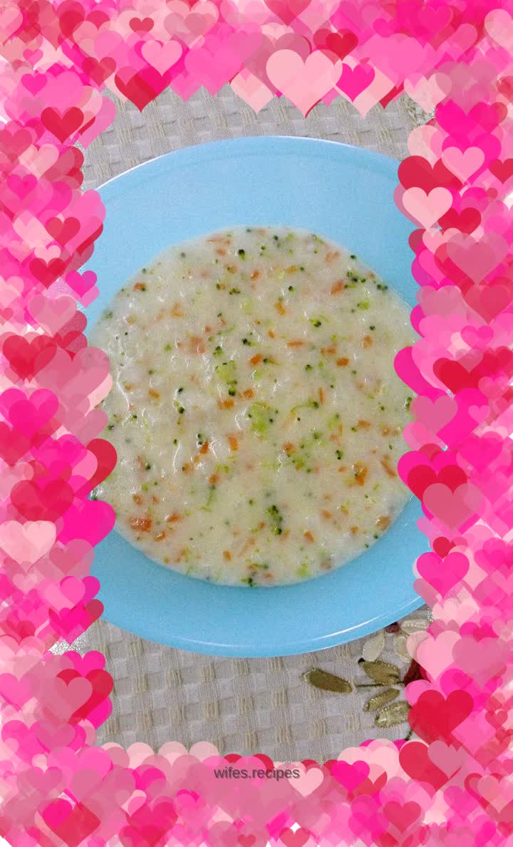 Baby food supplement: "Vegetable and soy milk porridge"