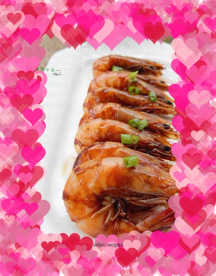 Braised prawns in soy sauce
