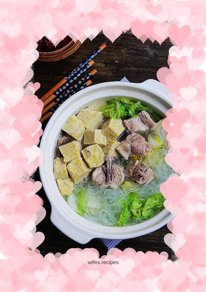 Casserole with cabbage and frozen tofu