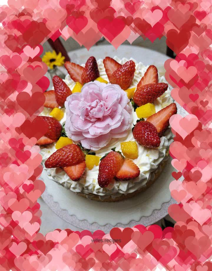 8-inch fruit cream cake