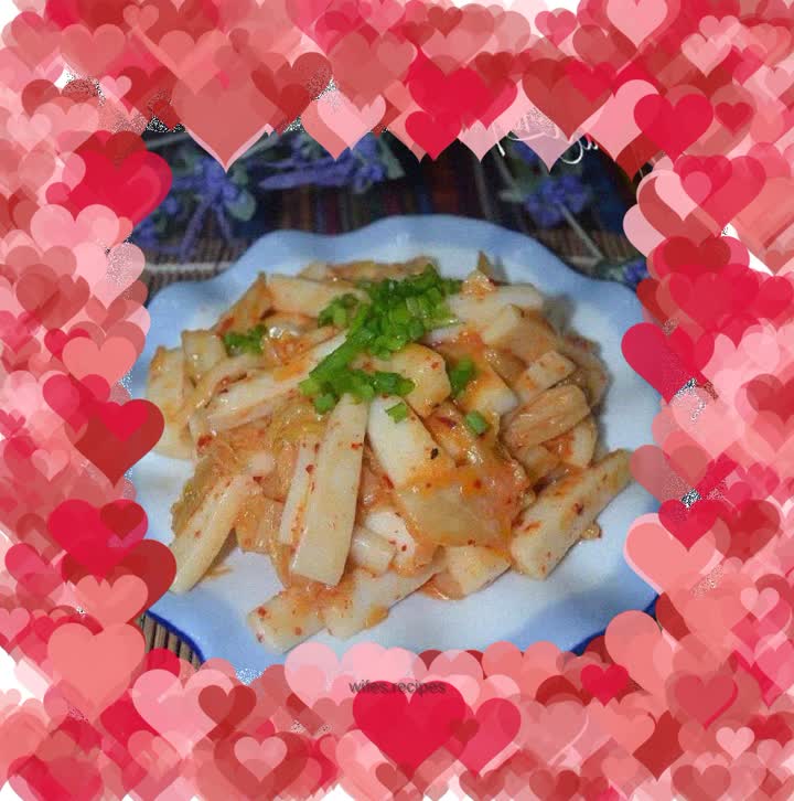 Kimchi Fried Rice Cake