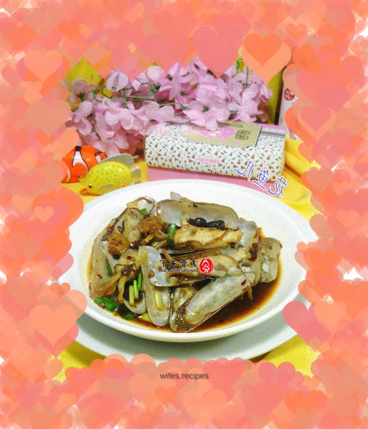 Black bean razor clams