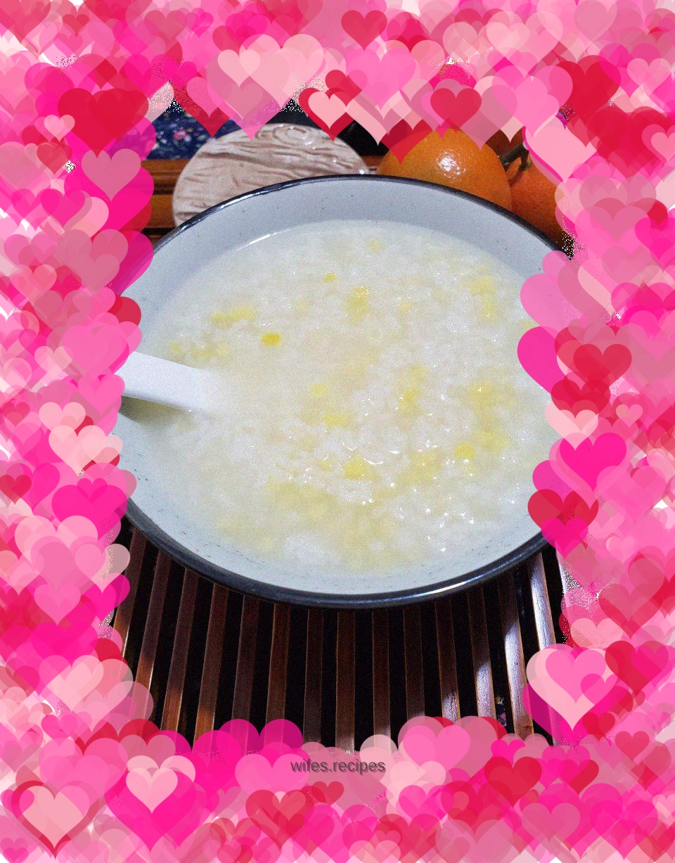 Corn dregs porridge