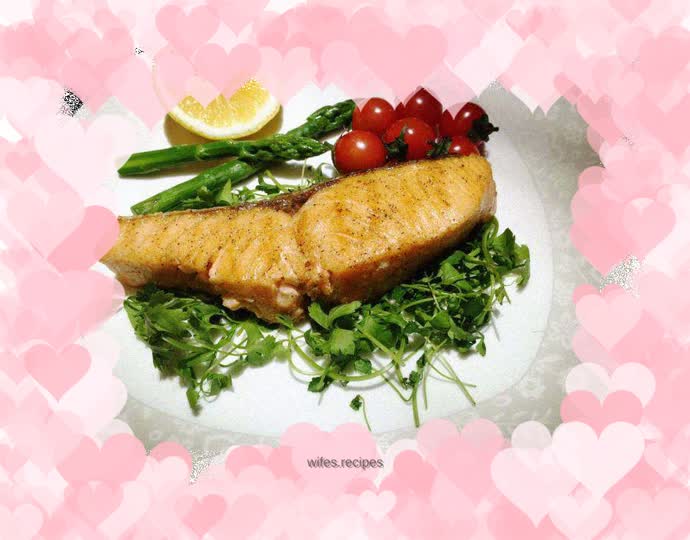 Pan-fried salmon