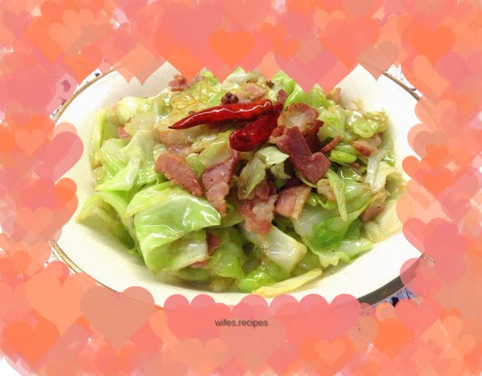 [Stir-fried cabbage with bacon and oyster sauce]------crispy and fresh