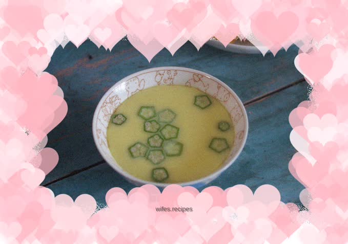 Okra egg custard