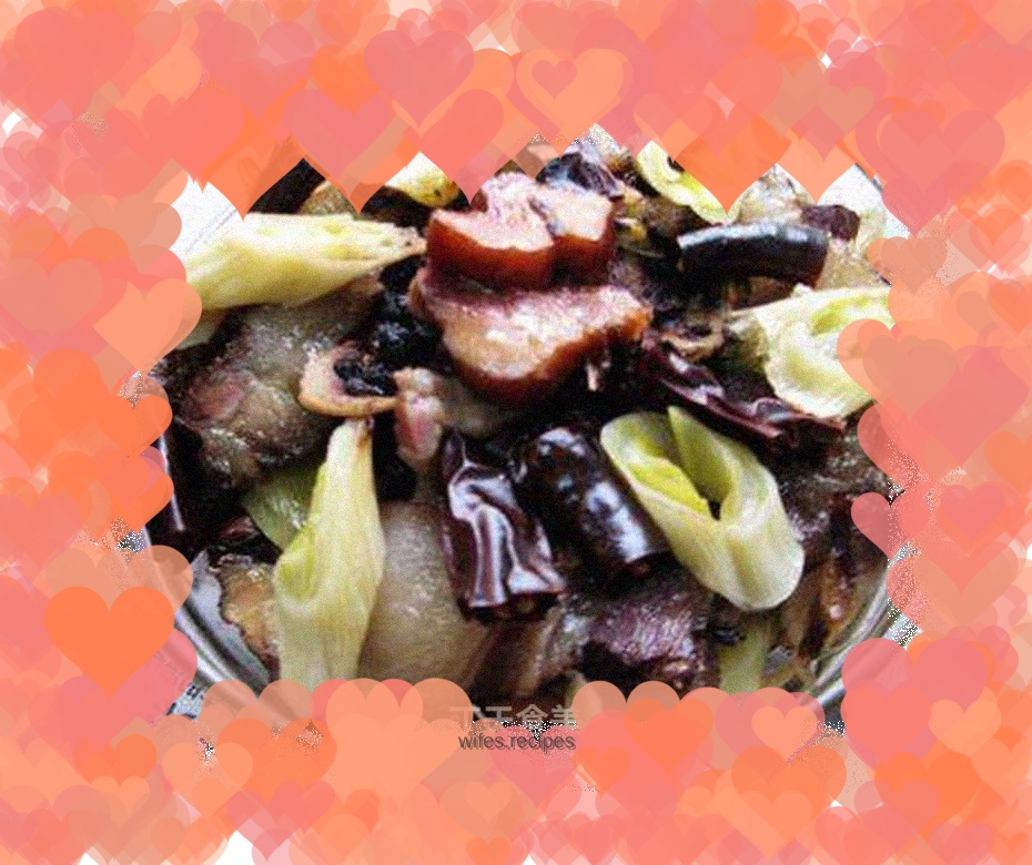 Spicy shredded cured fish and bacon