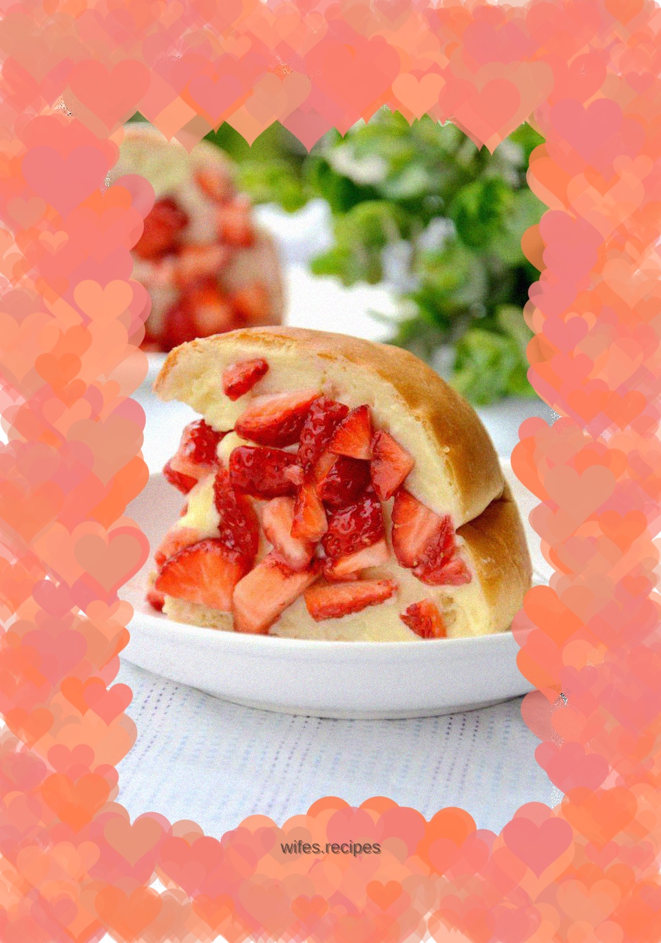 Strawberry cheese buns