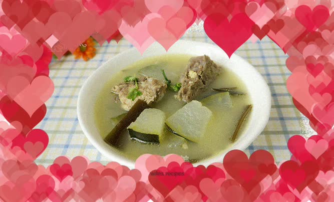 Kelp and winter melon bone soup