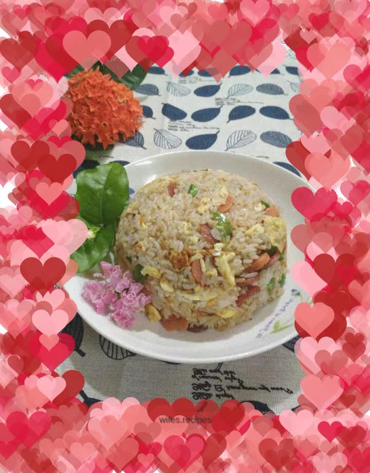 Fried Rice with Egg Sausage