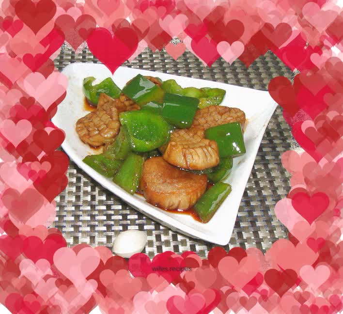 Stir-fried vegetarian kidney with green pepper