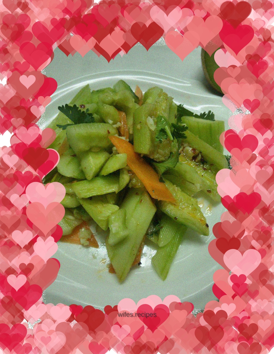 Shredded pork and cucumber