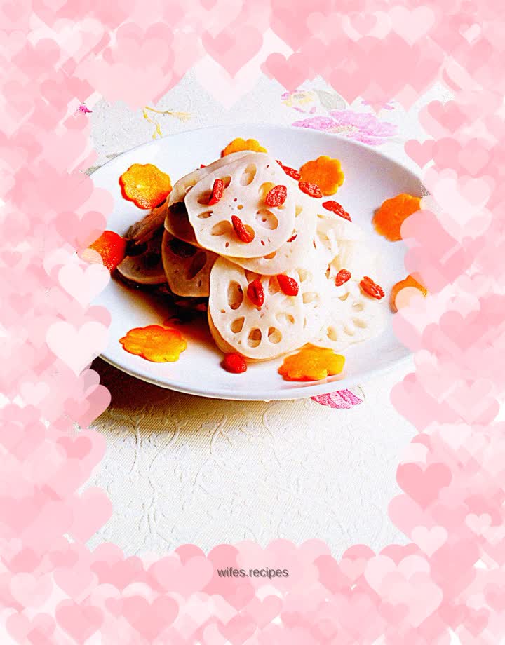 Cold lotus root slices