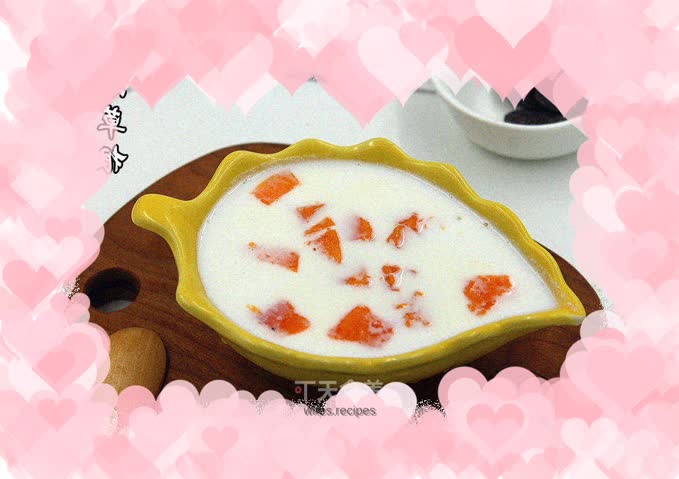 Papaya coconut milk sago