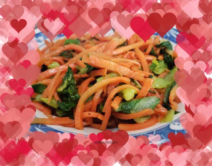 Stir-fried carrots and vegetables