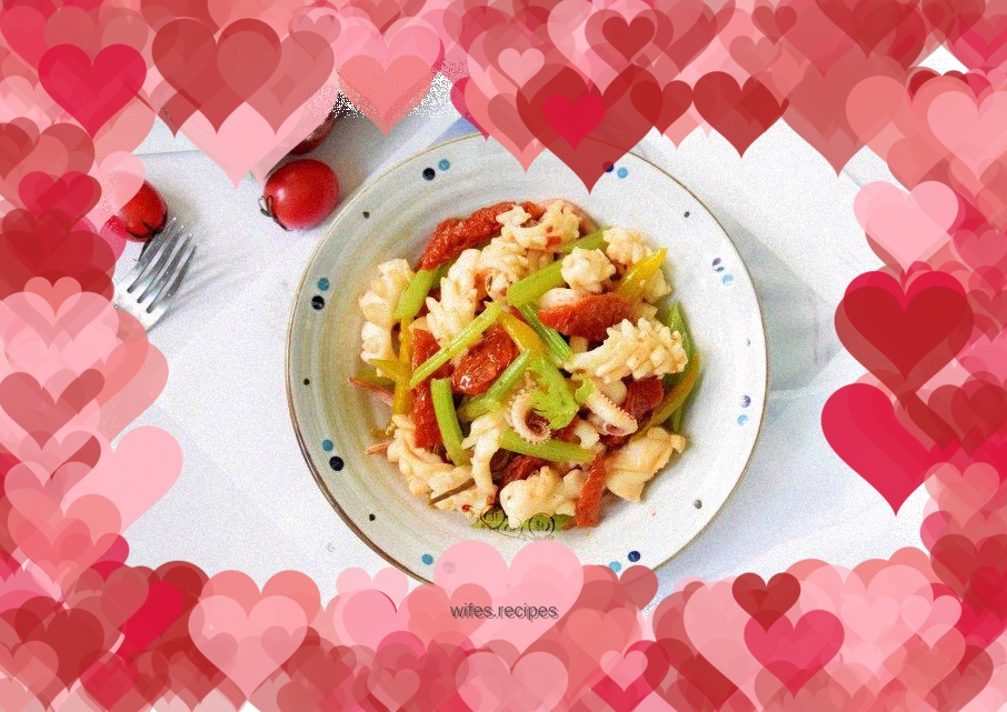 Pickled Pepper Tomato Squid Roll