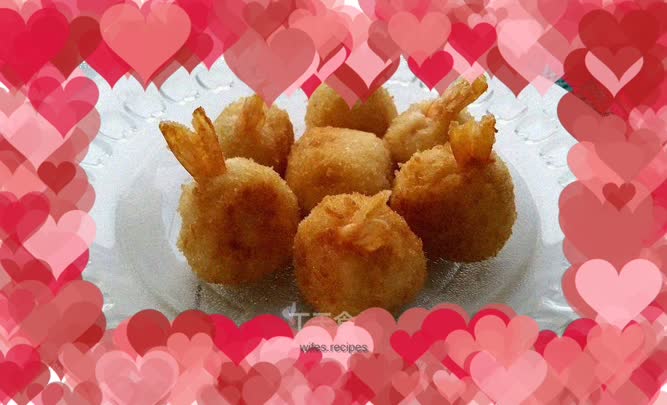 Shrimp, sesame and potato balls