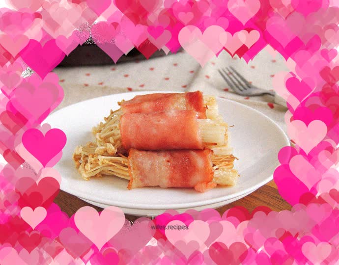 Bacon and Enoki Mushroom Rolls