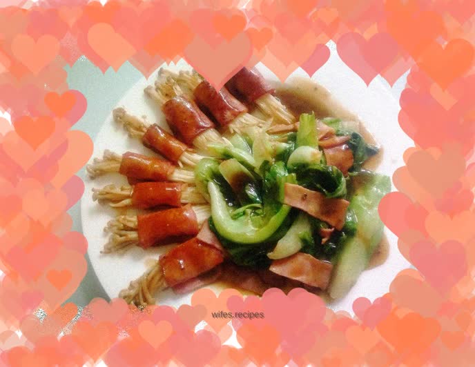 Bacon, Lettuce and Enoki Mushroom Wraps