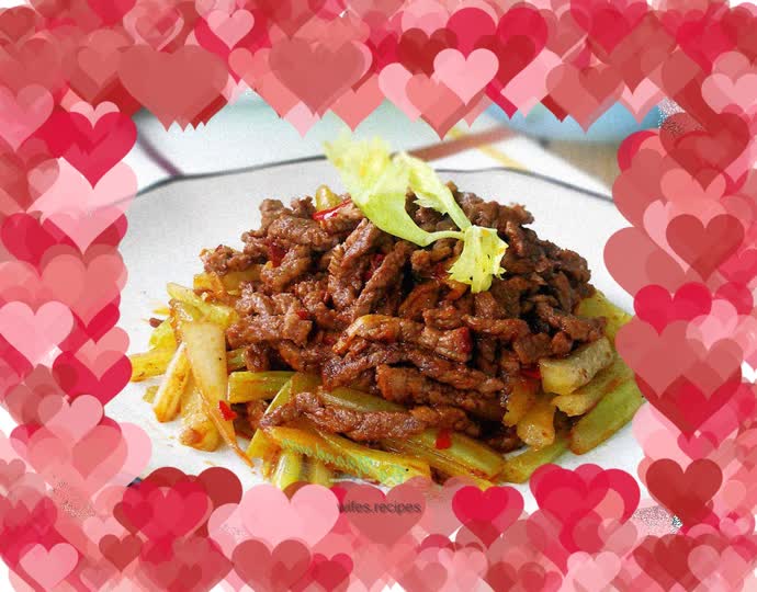 Stir-fried shredded beef