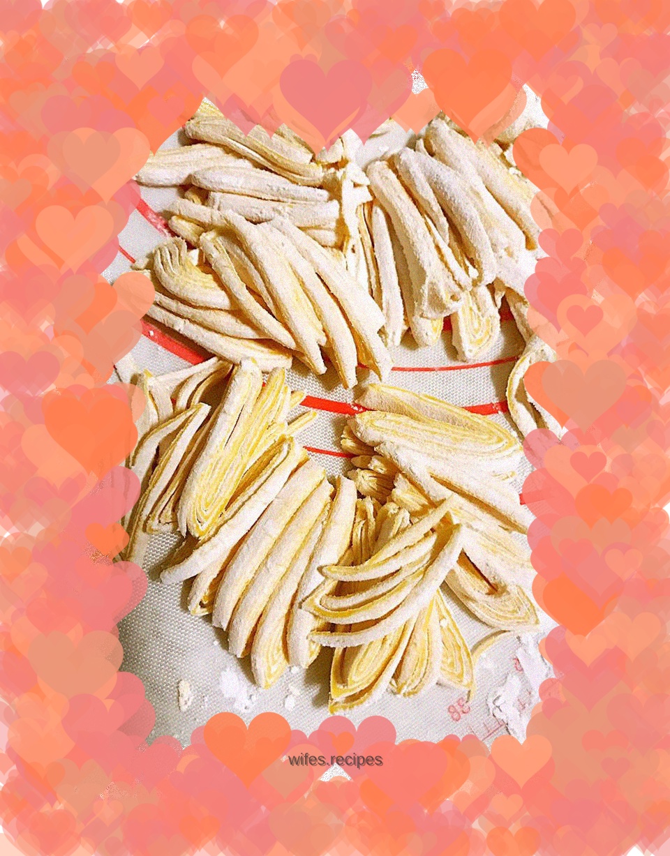 Handmade pumpkin noodles