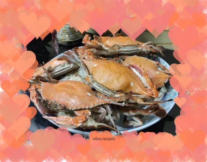 Steamed swimming crab