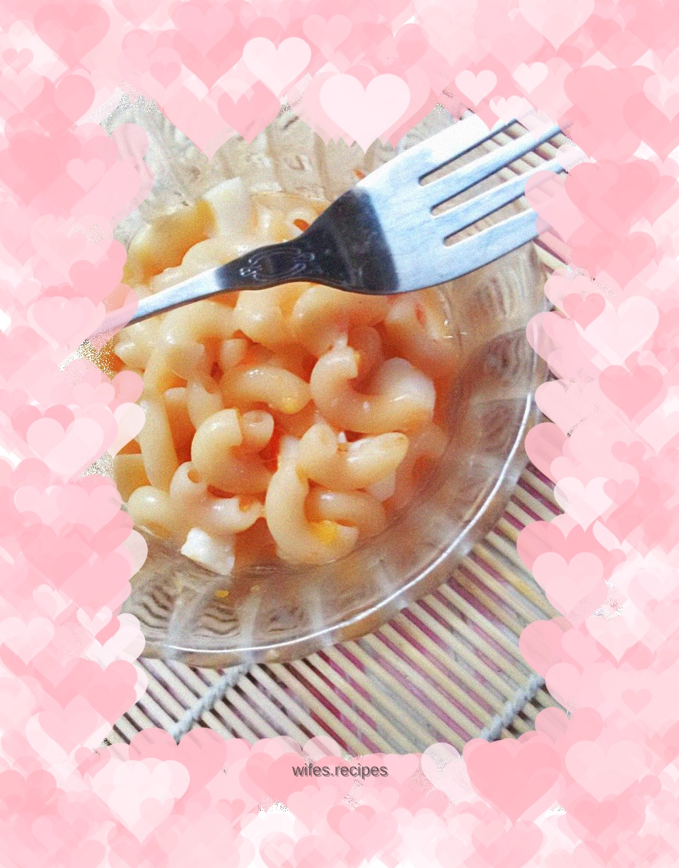 Quick breakfast - spicy and sour mini macaroni
