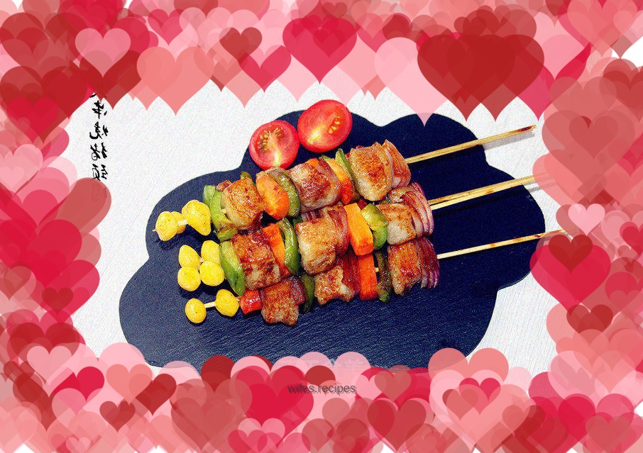 [Ginkgo skewered pork neck] is refreshing and smooth when entering the throat