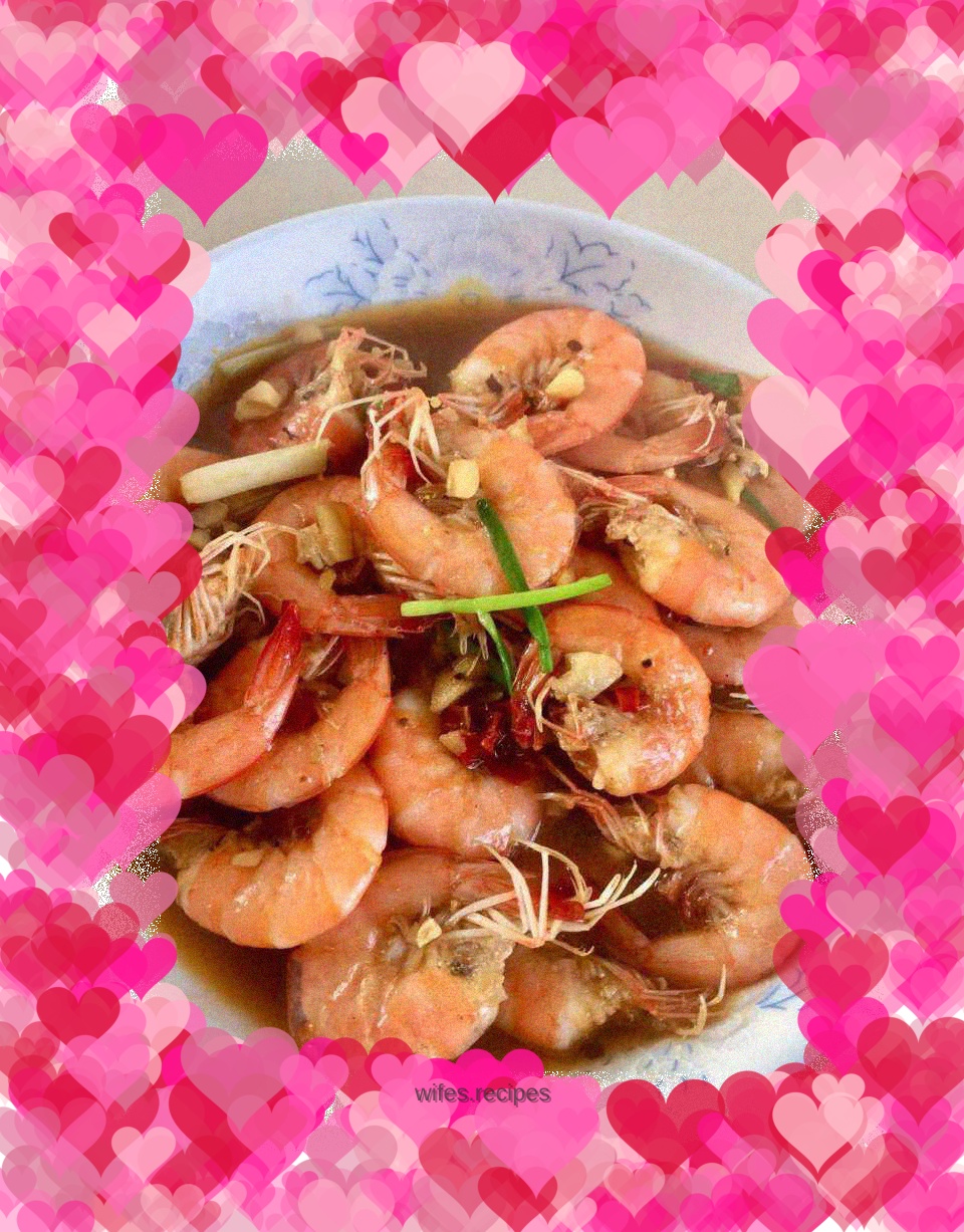 Stuffed prawns in oil