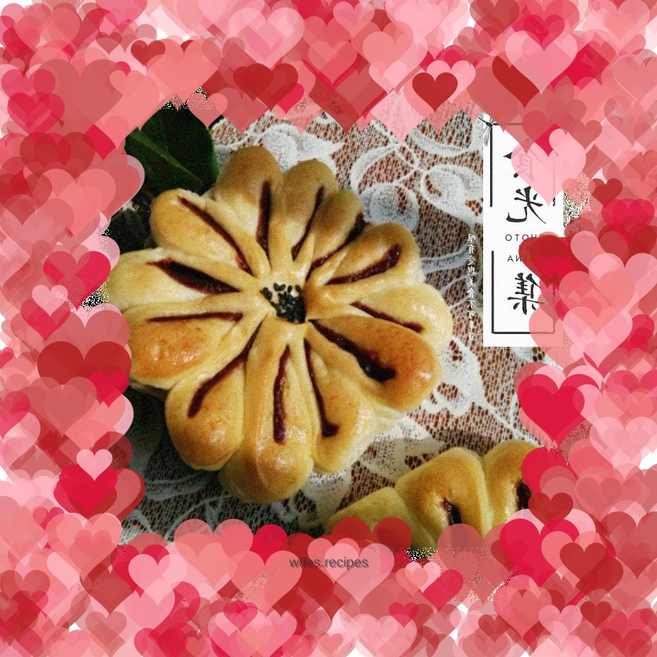 Chrysanthemum bean paste buns