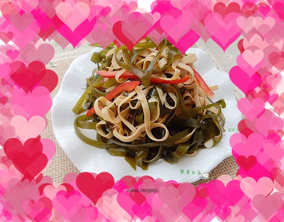 Mixed with tofu skin and kelp shreds