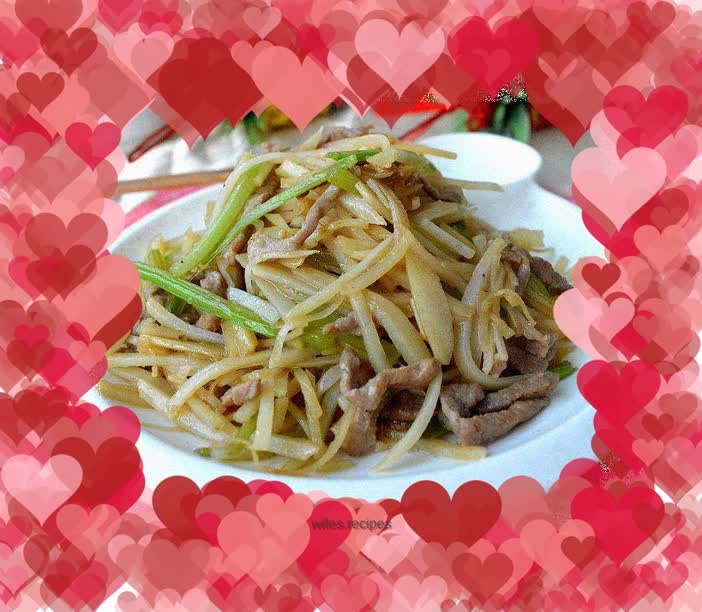 Shredded Pork and Potatoes with Parsley