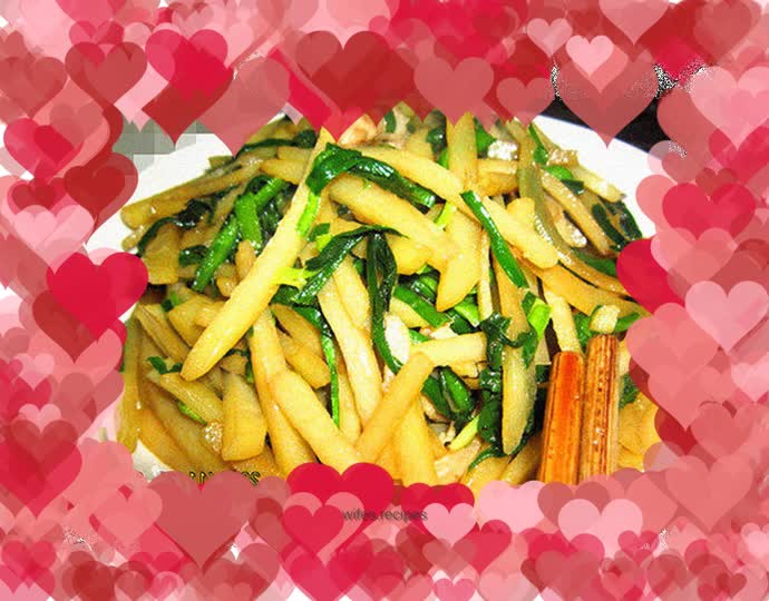 Leek and potato chips