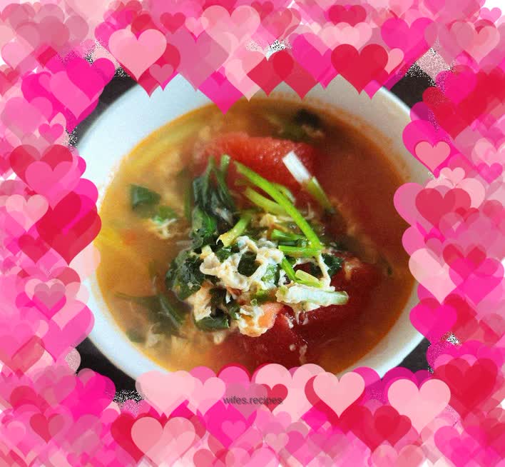 Tomato, Cilantro and Egg Soup