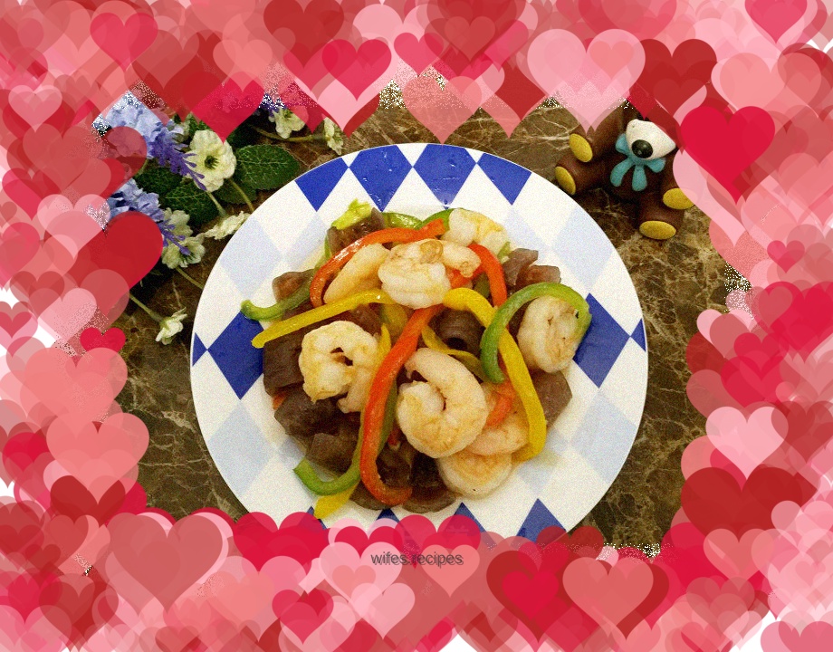 Exploded Sea Cucumber and Shrimp