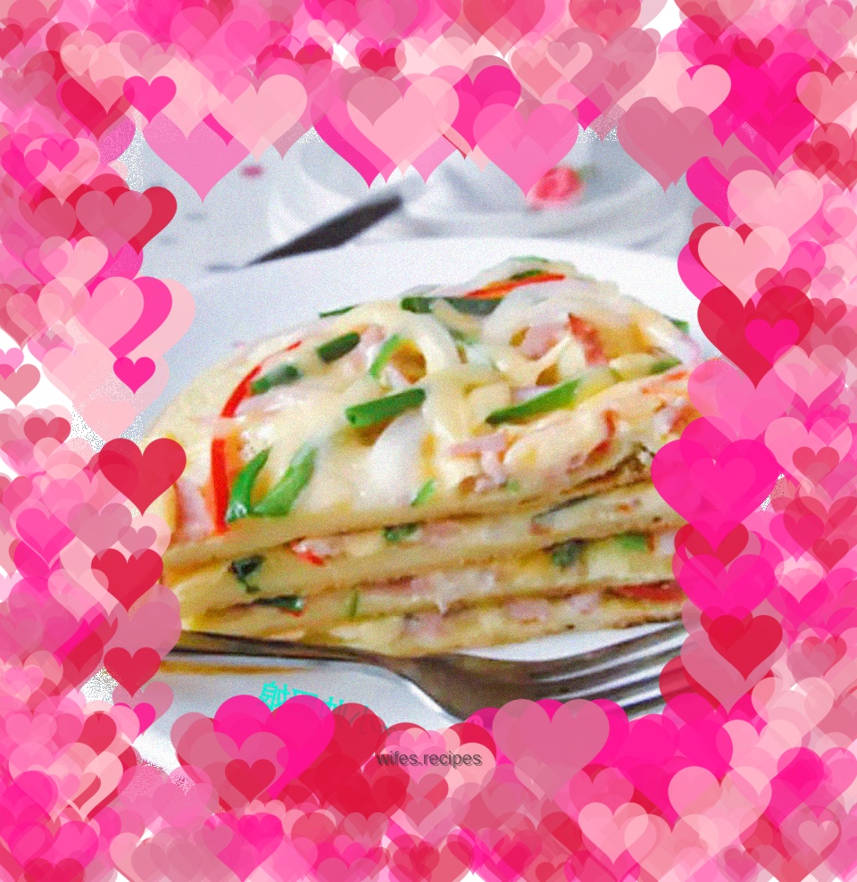 Colorful Vegetable Pizza Omelet