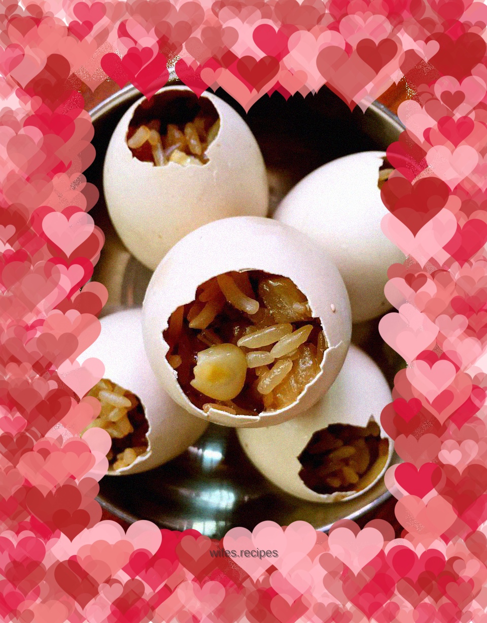 Fragrant glutinous rice steamed egg